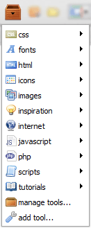 tlbox menu in Firefox